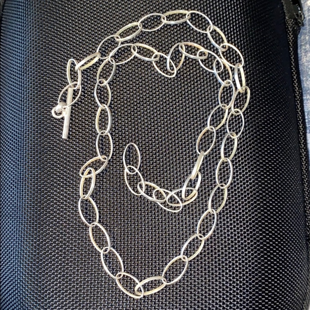 Women’s link sterling silver necklace
